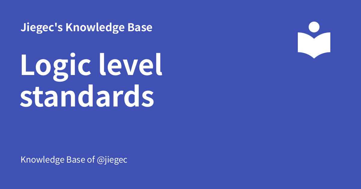Logic level standards - Jiegec's Knowledge Base